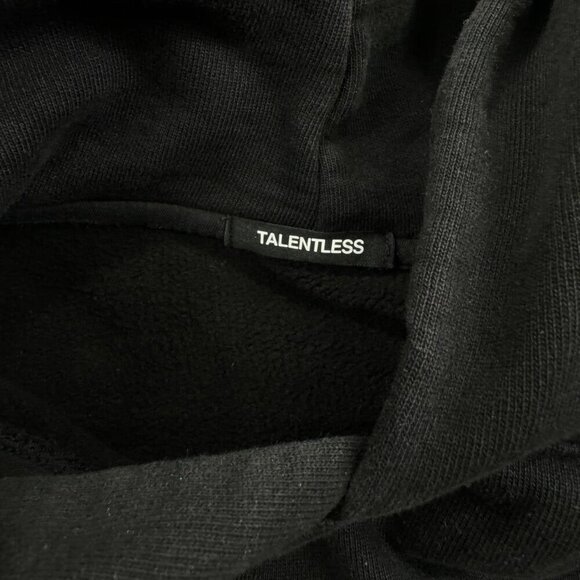 Talentless Hoodie Heavyweight Unisex Size XL Black - Picture 5 of 8
